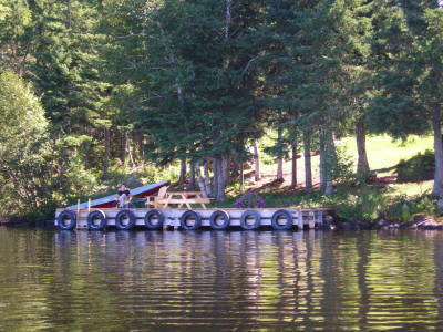 Cochenour Cabin Dock and View of Mackenzie Island