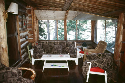 Front porch 20 feet from the lake and with a 270 degree view